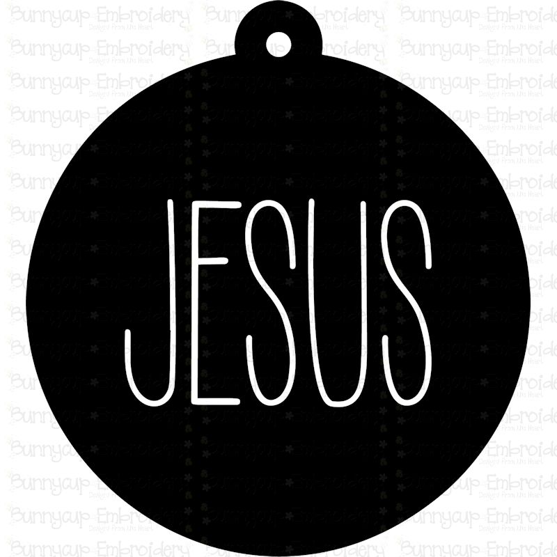 Jesus Farmhouse Christmas Gift Tag SVG