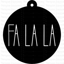Fa La La Farmhouse Christmas Gift Tag SVG