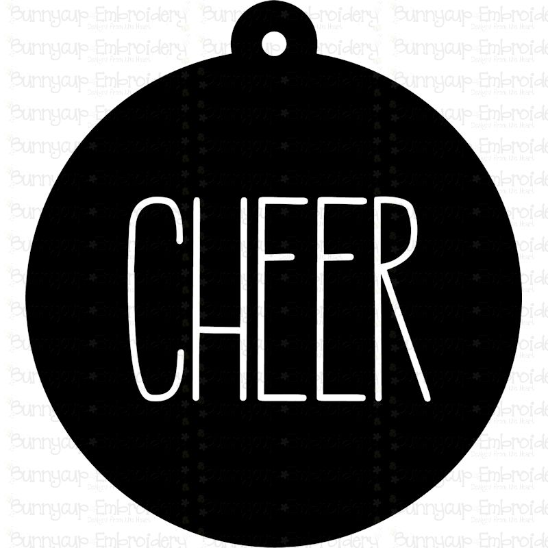 Cheer Farmhouse Christmas Gift Tag SVG