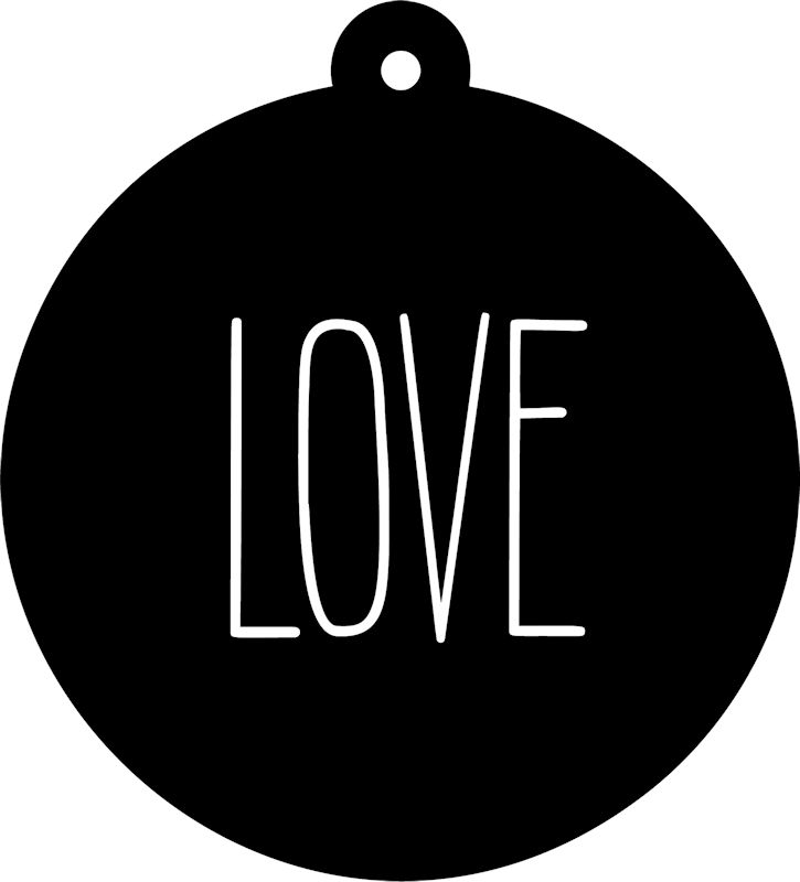 Love Farmhouse Christmas Gift Tag SVG