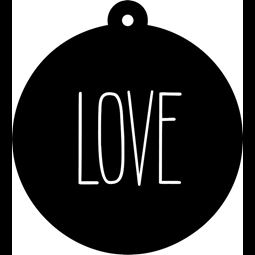 Love Farmhouse Christmas Gift Tag SVG