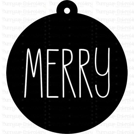 Merry Farmhouse Christmas Gift Tag SVG