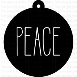 Peace Farmhouse Christmas Gift Tag SVG