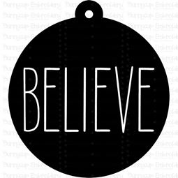 Believe Farmhouse Christmas Gift Tag SVG