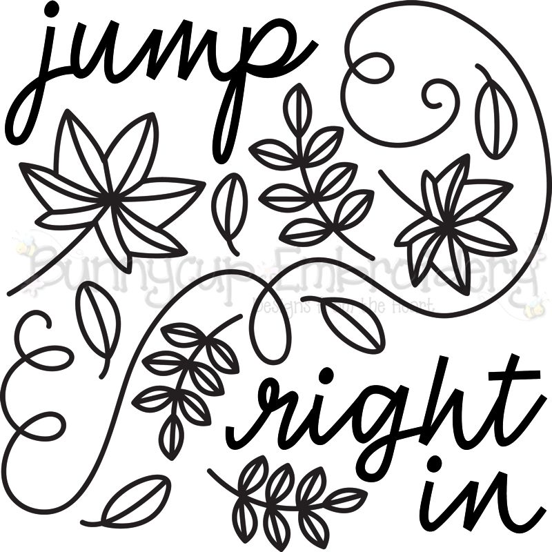 Fall Leaves Jump Right In SVG