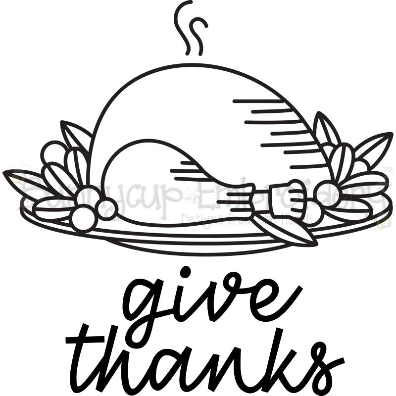 Roast Turkey Give Thanks SVG