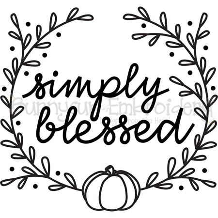 Simply Blessed Pumpkin Wreath SVG