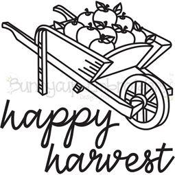 Wheelbarrow of Apples Happy Harvest 1 SVG