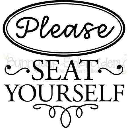 Please Seat Yourself SVG