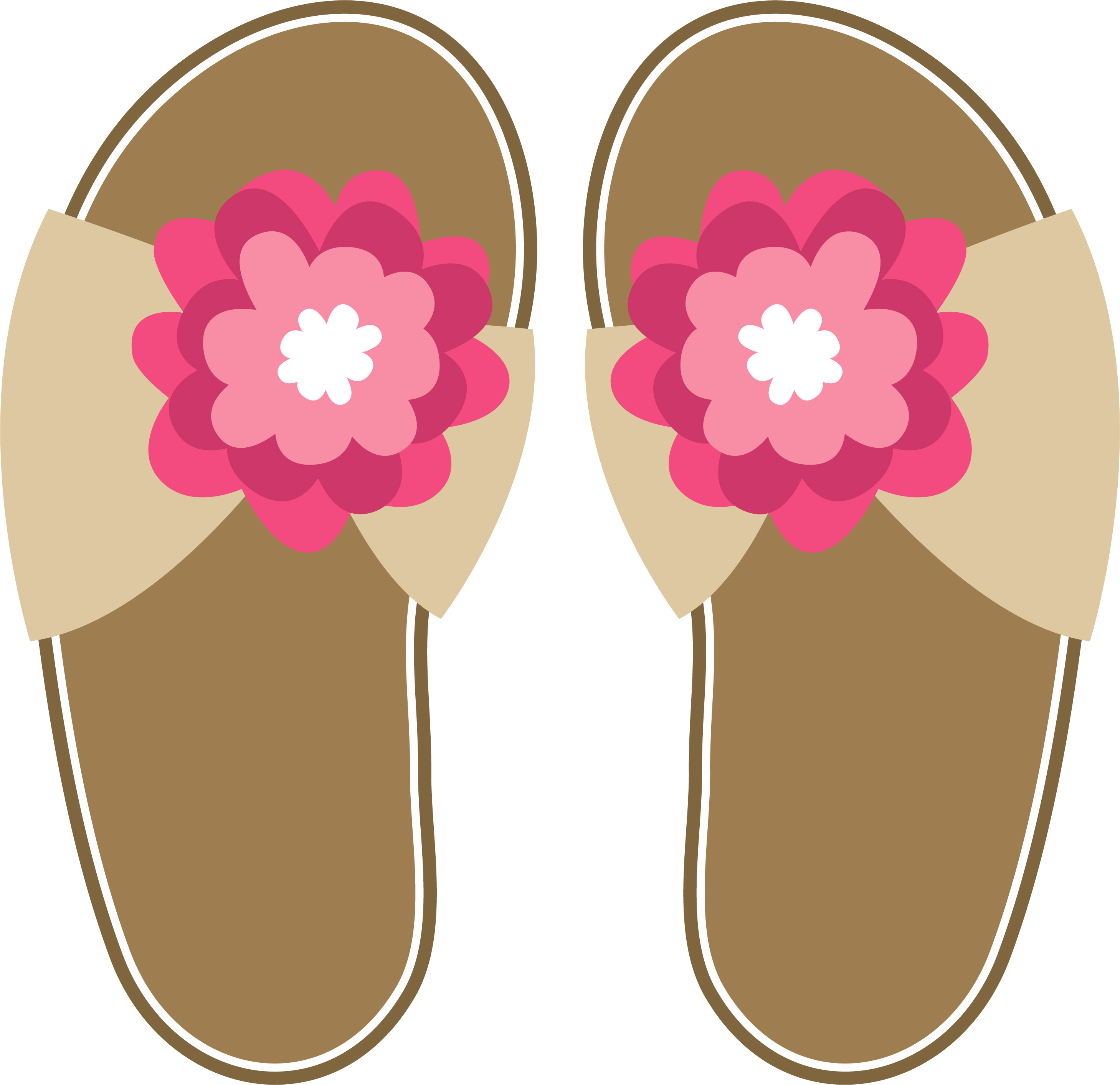 Pink Flower Flip Flops SVG