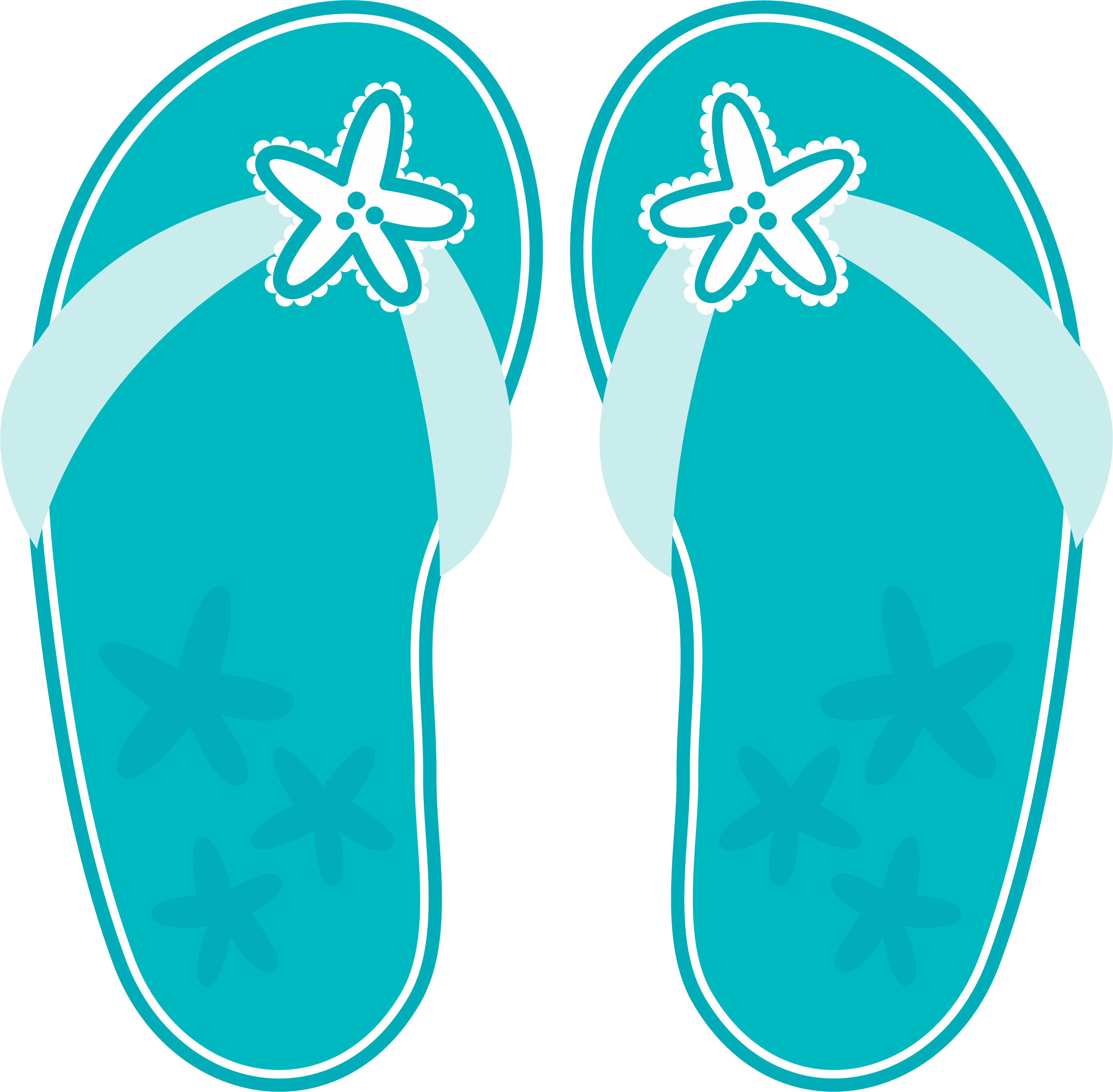 Starfish Shell Flip Flops SVG