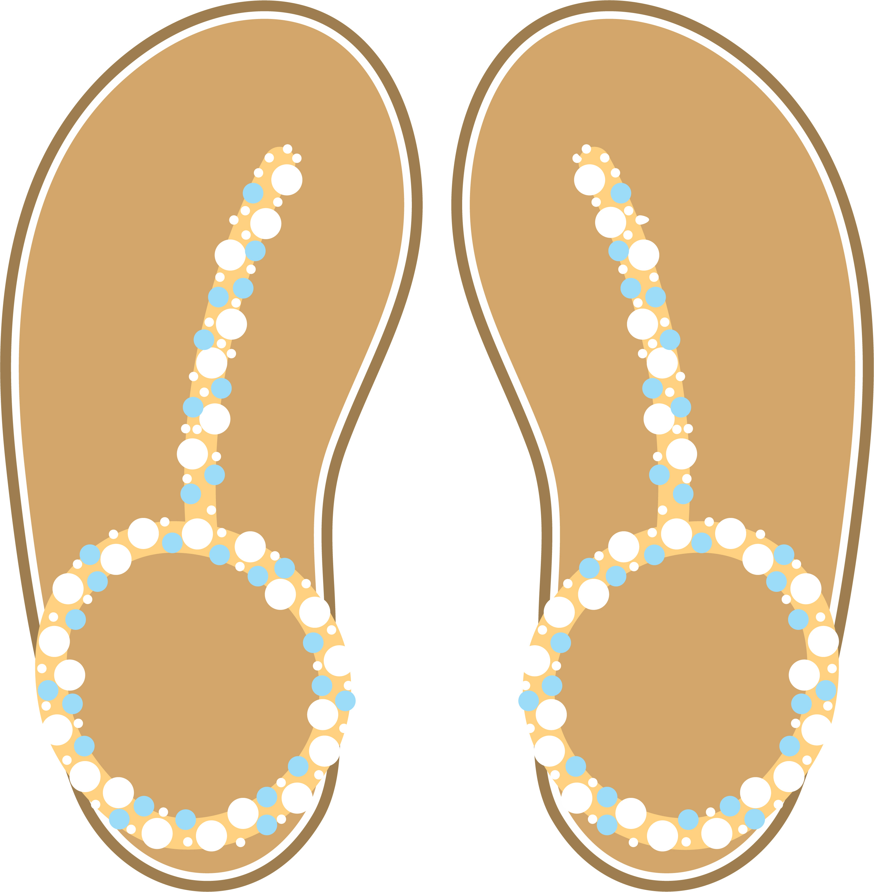 Sand Dollar Flip Flops SVG