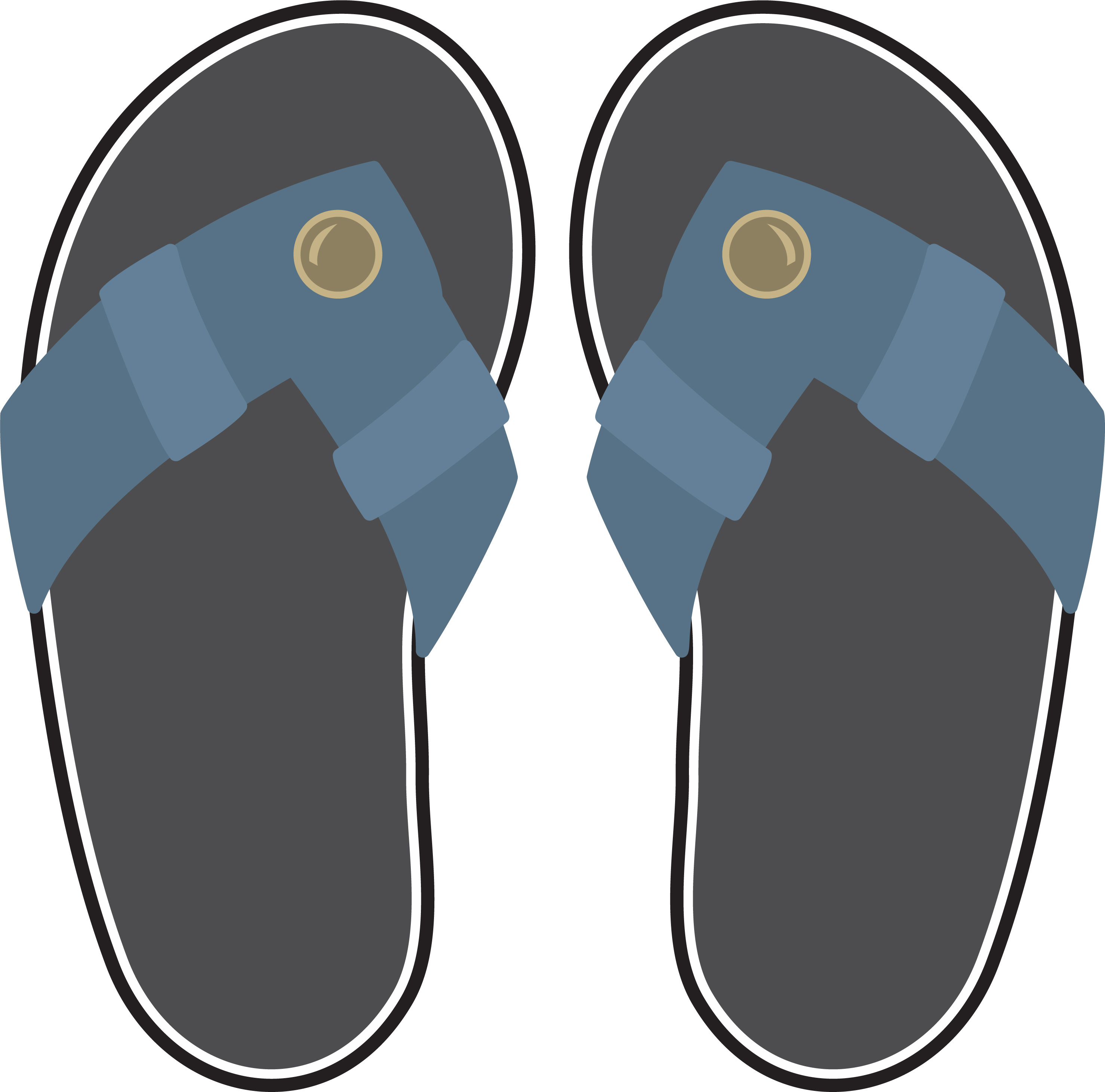 Denim Flip Flops SVG