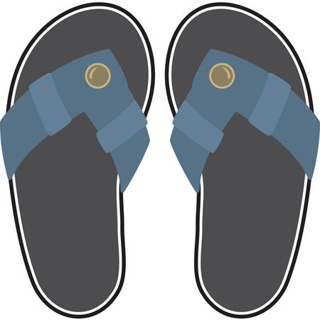 Denim Flip Flops SVG