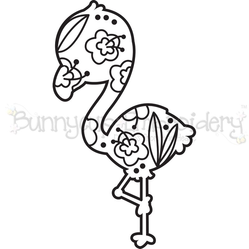 Floral Flamingo SVG