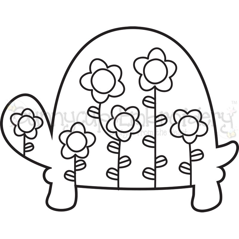 Floral Turtle SVG