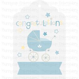 Baby Congratulations Gift Tag SVG