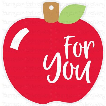 Apple For You Gift Tag SVG