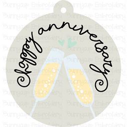 Happy Anniversary Gift Tag SVG
