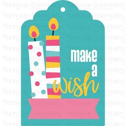Make A Wish Birthday Gift Tag SVG