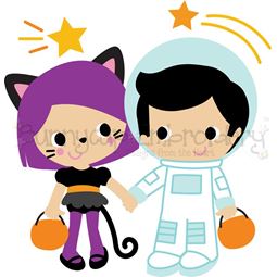 Astronaut and Cat Costumes SVG