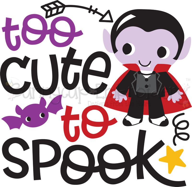 Too Cute To Spook Dracula SVG