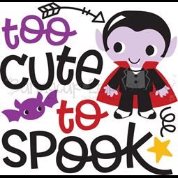 Too Cute To Spook Dracula SVG