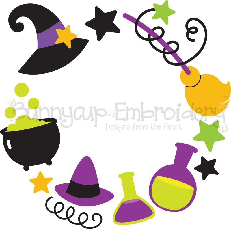Witch Monogram Frame SVG