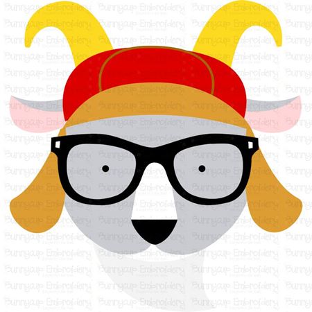 Hipster Goat Face SVG