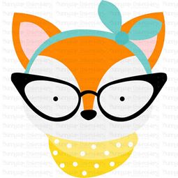 Hipster Fox Face SVG