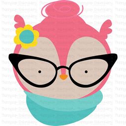 Hipster Owl Face SVG