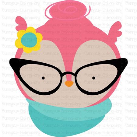 Hipster Owl Face SVG