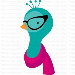 Hipster Peacock Face SVG
