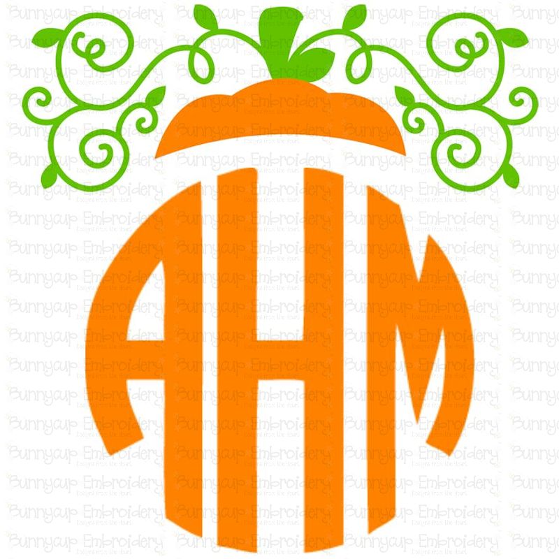 Pumpkin Monogram Topper SVG