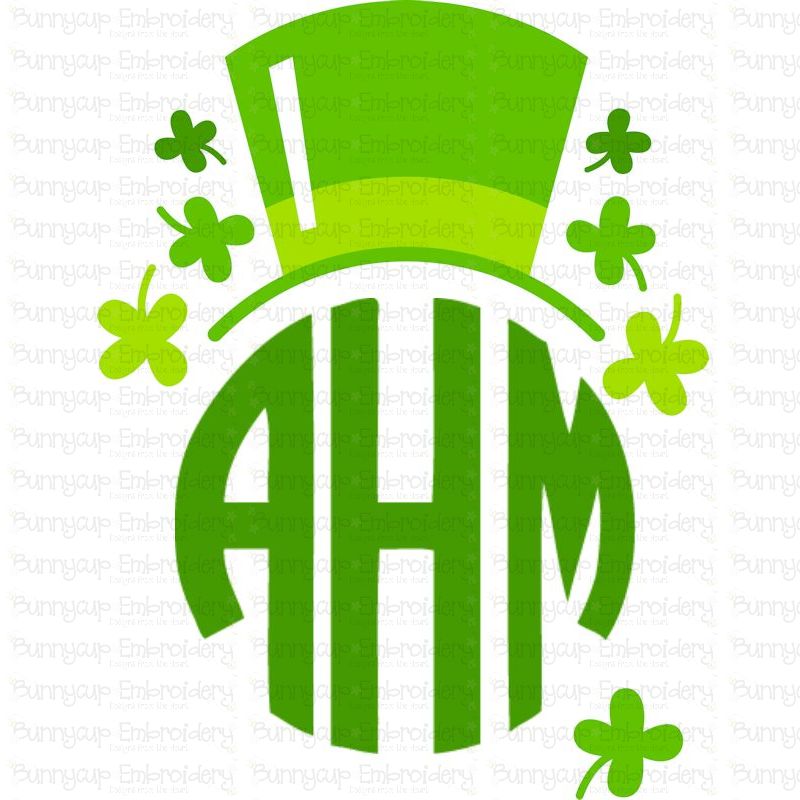 Saint Patrick's Day Monogram Topper SVG