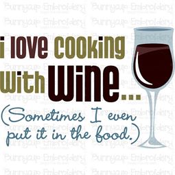 I Love Cooking With Wine SVG