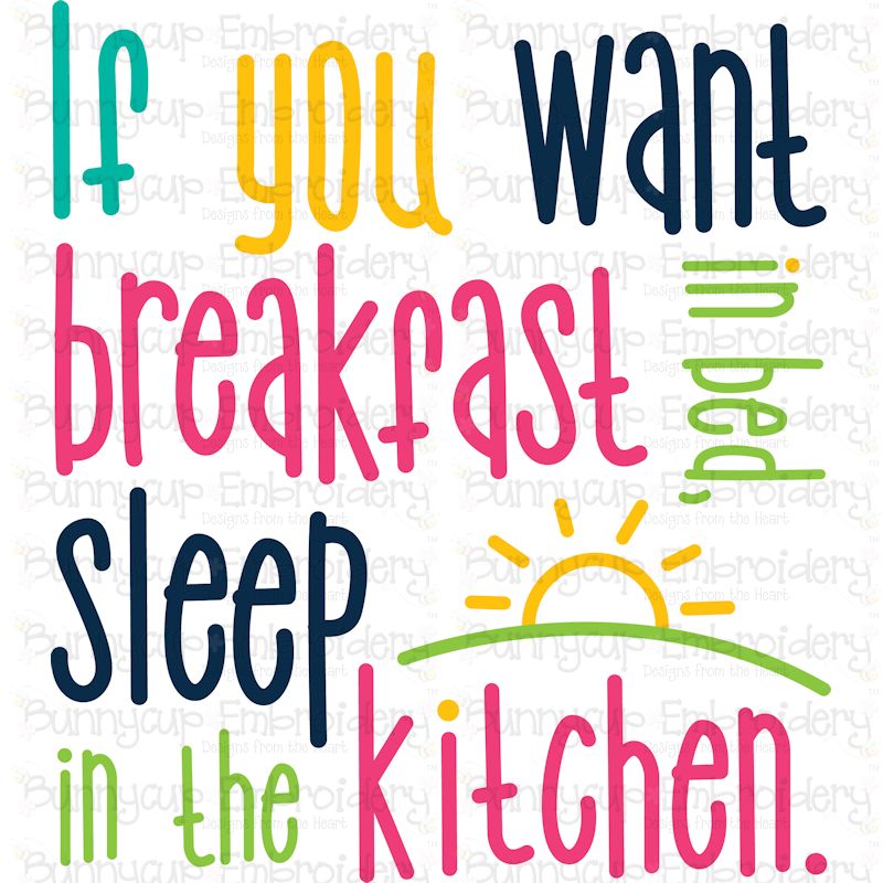 Breakfast In Bed SVG