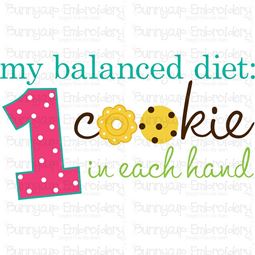 Balanced Diet 1 Cookie In Each Hand SVG