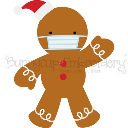 Face Mask Gingerbread Man SVG