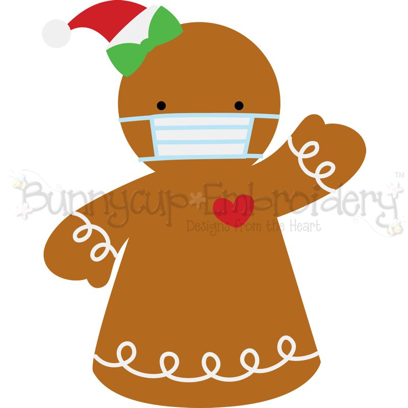 Face Mask Gingerbread Girl SVG