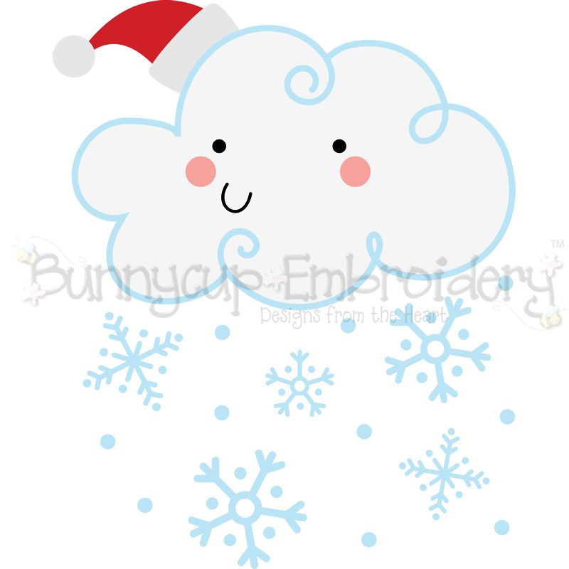Christmas Snow Cloud SVG