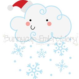 Christmas Snow Cloud SVG