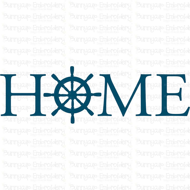Home With Ship Wheel SVG