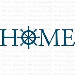 Home With Ship Wheel SVG