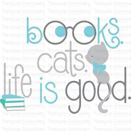Books Cats Life Is Good SVG