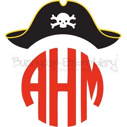 Pirate Hat Monogram Topper SVG