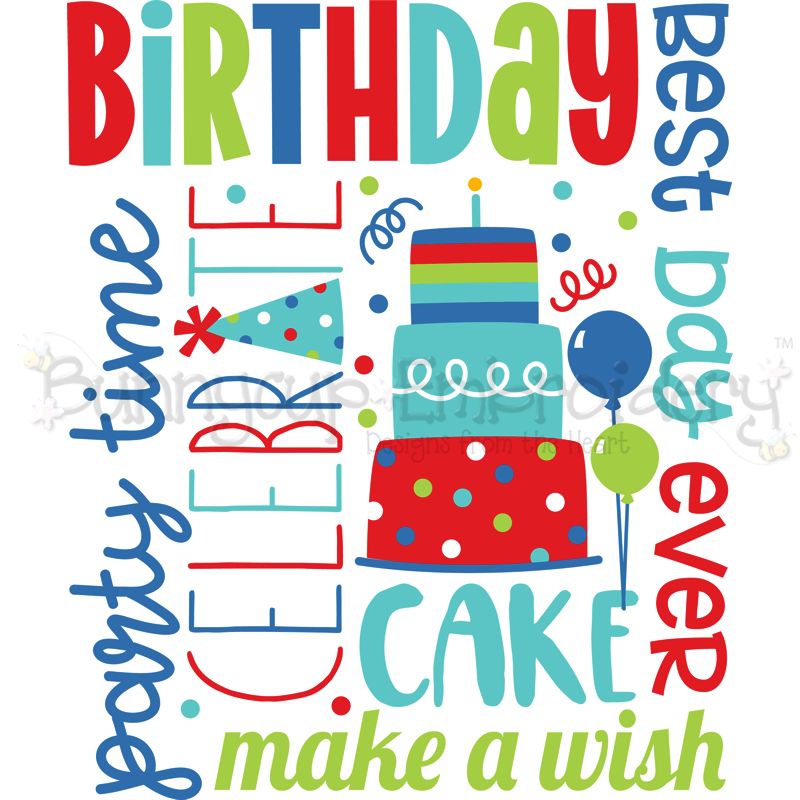 Birthday Subway Art SVG