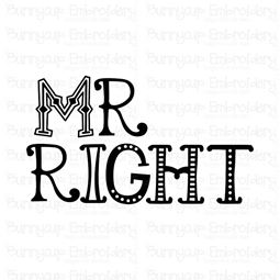 Mr Right SVG