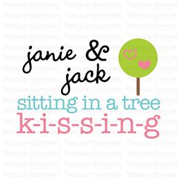 Janie And Jack Sitting In A Tree SVG