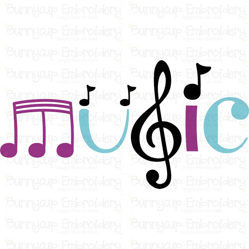 Music Word Art SVG